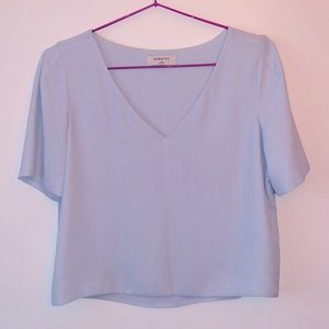 Babaton baby blue cropped top, sz xs